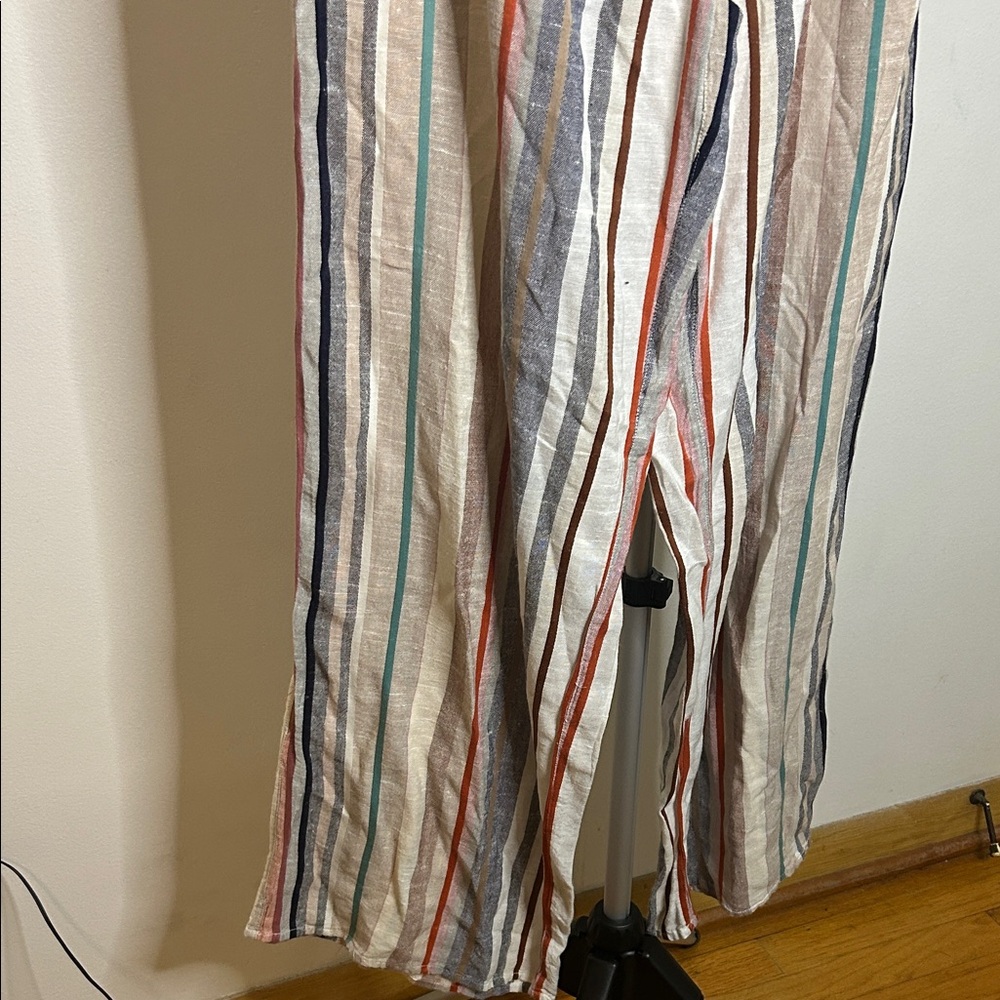 Striped Multicolor Women's Flare Pants - Picture 5 of 11